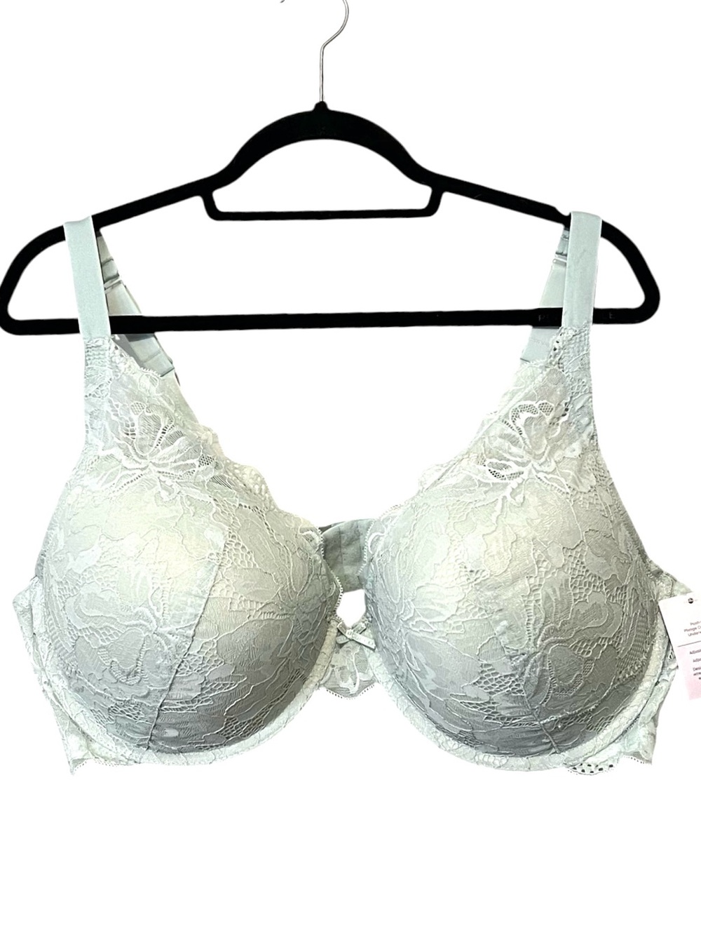 Auden Lace Plunge Underwire‎ Bra, Color Mint Blue / Seafoam, Size 44DD